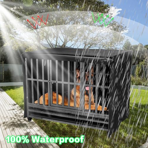 42 inch Heavy Duty Dog Crate Cover Durable 600D Oxford Fabric (42 inch(43.1L x 30.7W x 33.1H inch))