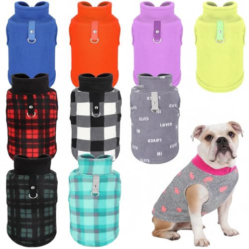 10 Pack X Large Dog Sweater Fleece Pet Dog Plaid Clothes Winter (X-L / Stylish)
