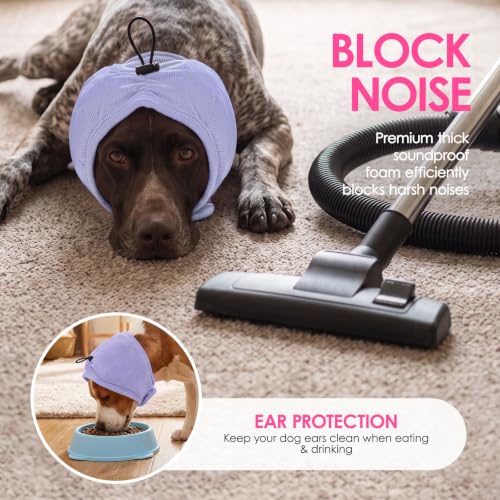 Dog Ear Muffs Noise Protection (Light Purple / Large)