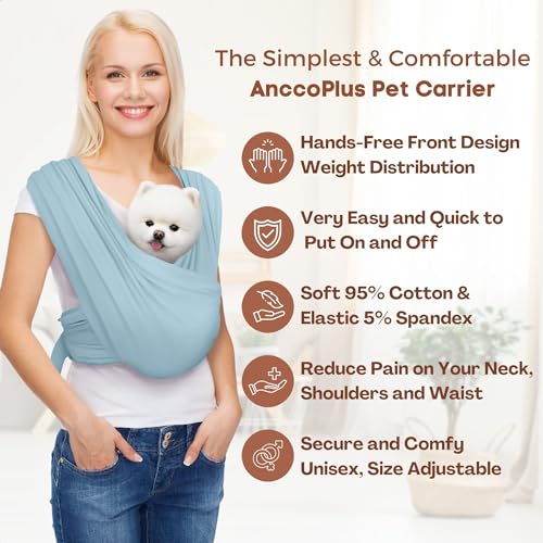 Small Dog Sling Carrier (Baby Blue / Regular)