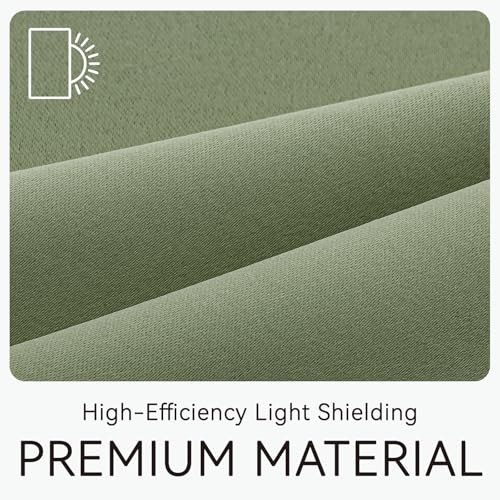 Self Adhesive Blackout Curtains (Sage Green / 47"W x 96"L (Pack of 1))
