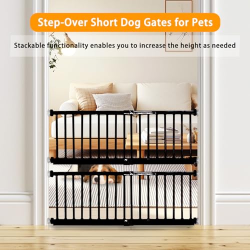 Dog Gate for Small Dogs (18-48"w*18"h / Black)
