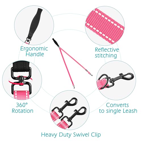 Two Point Control Dog Leash (Pink)