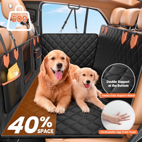 Dog Seat Cover for Back Seat (Black / For Car/SUV/Small Truck)