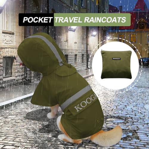 Green Waterproof Raincoat (Green / 2XL-Fit for 20 to 33 pounds)