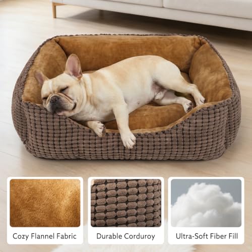 Large Dog Bed for Large Medium Small Dogs (Coffee / L(30’’x 24’’x 9’’))