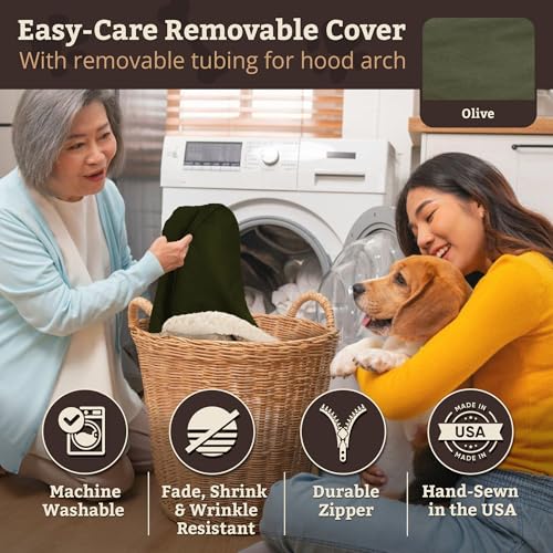 Cozy Cave Dog Bed (25.0"L x 25.0"W x 8.0"Th / Olive)