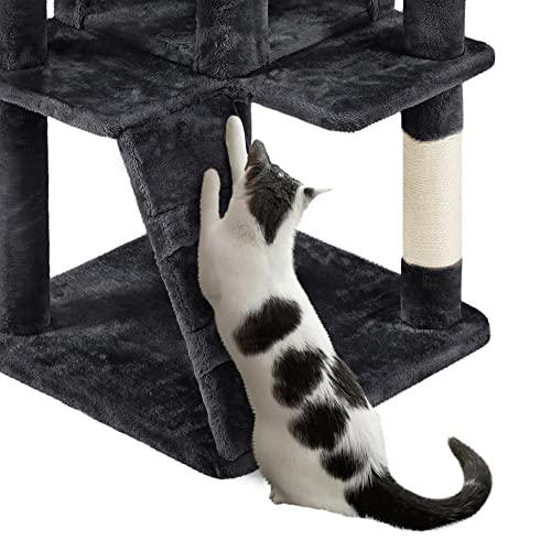 70in Multi Level Sturdy Cat Tree (Black / 70in)
