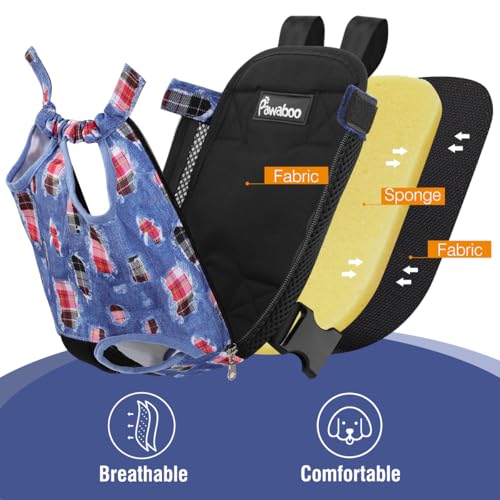 Pet Front Carrier Backpack for Small Medium Dogs (D-Denim Blue / Large (Pack of 1))