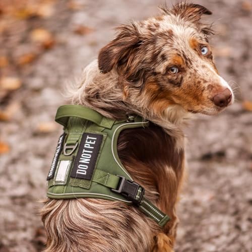 Tactical Dog Harness for Large Dogs (Xl(chest:23.6"-41.8",neck:21.7"-32.3",back:9.1") / Brown Camo)