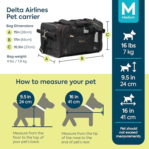 Delta Airlines Travel Pet Carrier (Delta Airlines Pet Carrier / 18.0"L x 11.0"W x 10.5"H)