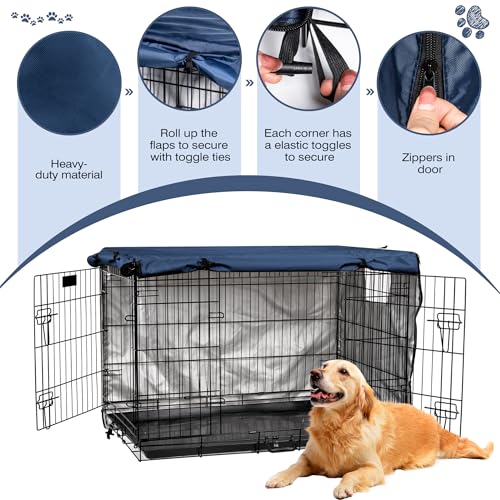 Replacement Dog Crate Cover (Navy Blue / 42 inch)