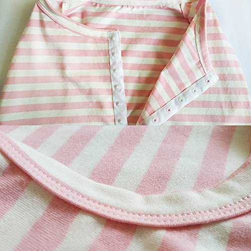 Dog’s Recovery Suit Post Surgery Shirt for Female Male Dog (xl / pink white stripe)