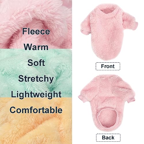 3 Pack Dog Sweaters (XX-Small / Lt Pink+Lt Green+Lt Yellow)