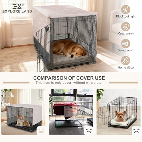 Breathable Dog Crate Cover (24"L x 18"W x 20"H / Dog Print)