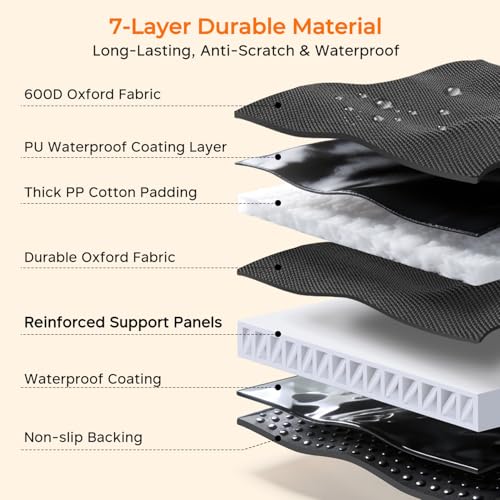 Hard Bottom Dog Car Seat Cover (All Black / Medium - for Most Sedans & SUVs)