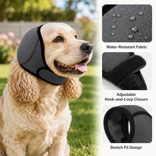 Dog Ear Muffs for Noise Protection (Grey / Large)