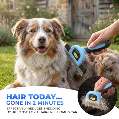 Dog Brush for Shedding (Blue)