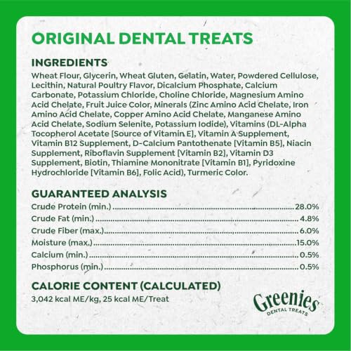 Teenie Original Natural Dental Dog Treats (65 Count (Pack of 1))