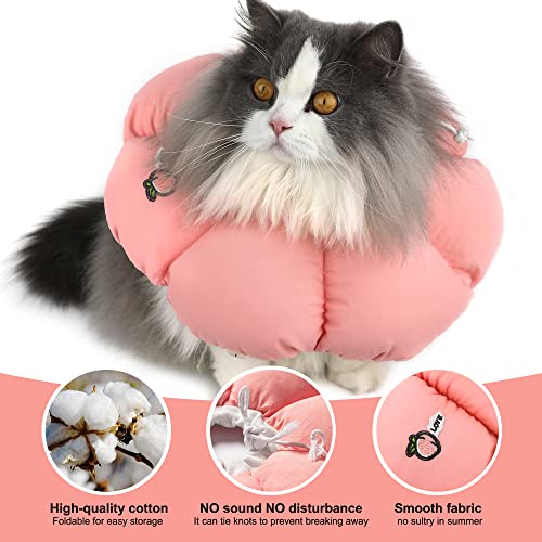 HiDREAM Cat Cone Collar (Medium / Pink flowers)