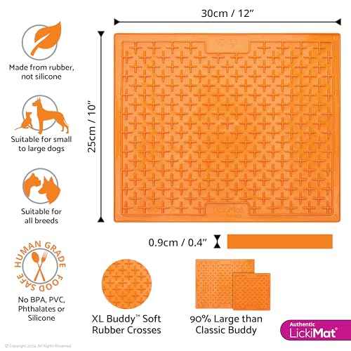 X Large Breed Buddy Dog Lick Mat (Orange)