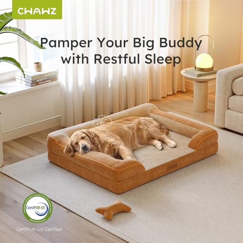 Jumbo Dog Bed for Extra Large Dogs (Brown / Jumbo(45"L x 35"W x 9.5"Th))