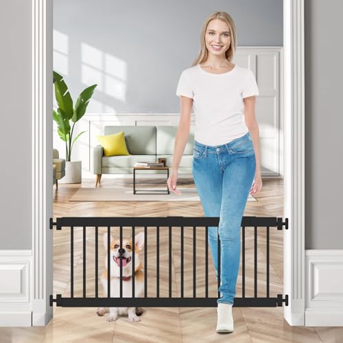 Dog Gate Indoor (18-45''W*14''H / Black)
