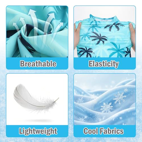 Cooling Sunblock Dog Clothes for Large Dogs (Ice Cube & Coconut / X-Large(Chest 26", Back 19"))