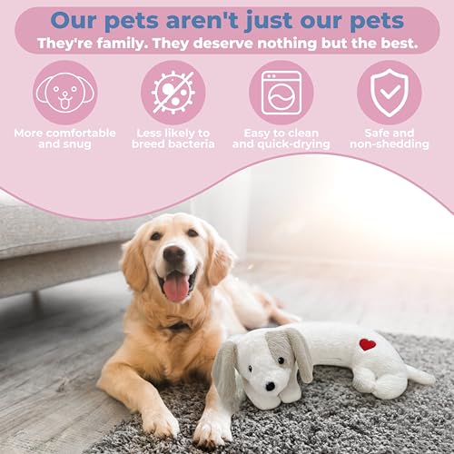 Heartbeat Puppy Toy for Dogs (White)