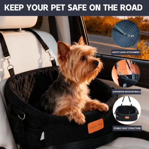 Dog Car Seat for Small Dogs (Black / S)