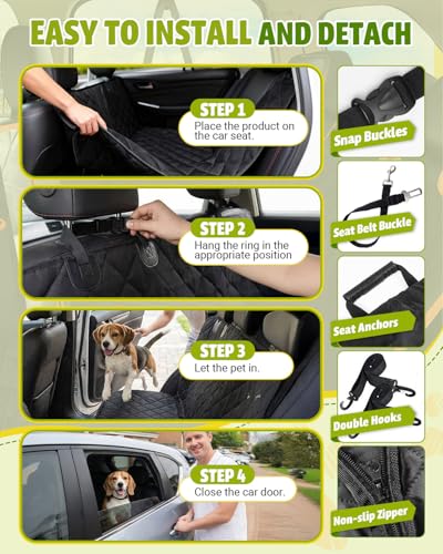Dog Car Seat Cover (Black / Standard (53.9*57.9 ))