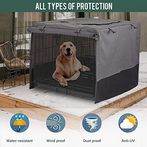 36" 600D Canvas Privacy Dog Crate Cover (37.0"L x 24.0"W x 25.0"H)