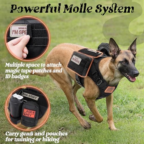 Tactical Dog Harness for Medium (Black / Medium)
