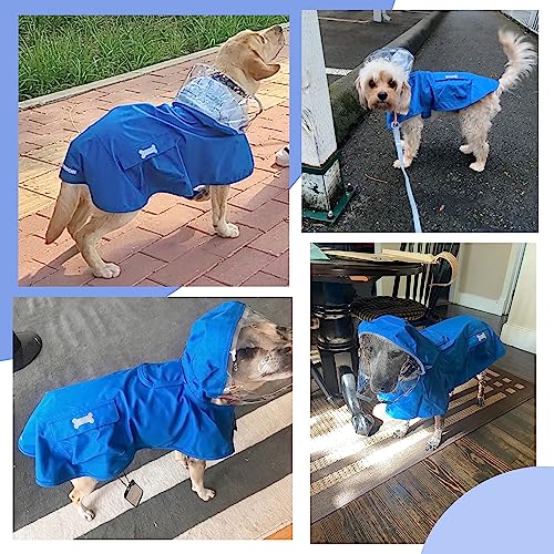 Waterproof Dog Raincoat (Blue / 4X-Large)