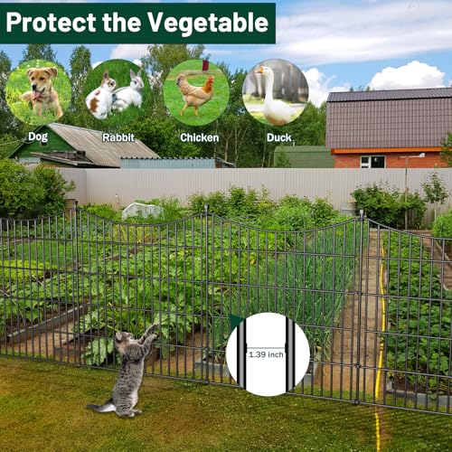 No Dig Dog Fence Outdoor for Yard with Gate (48 in(H) X 23.6 ft(L))