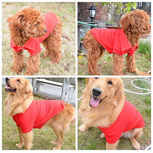 Basic Dog Polo Shirts Premium Cotton (L (-18lbs) / Red)