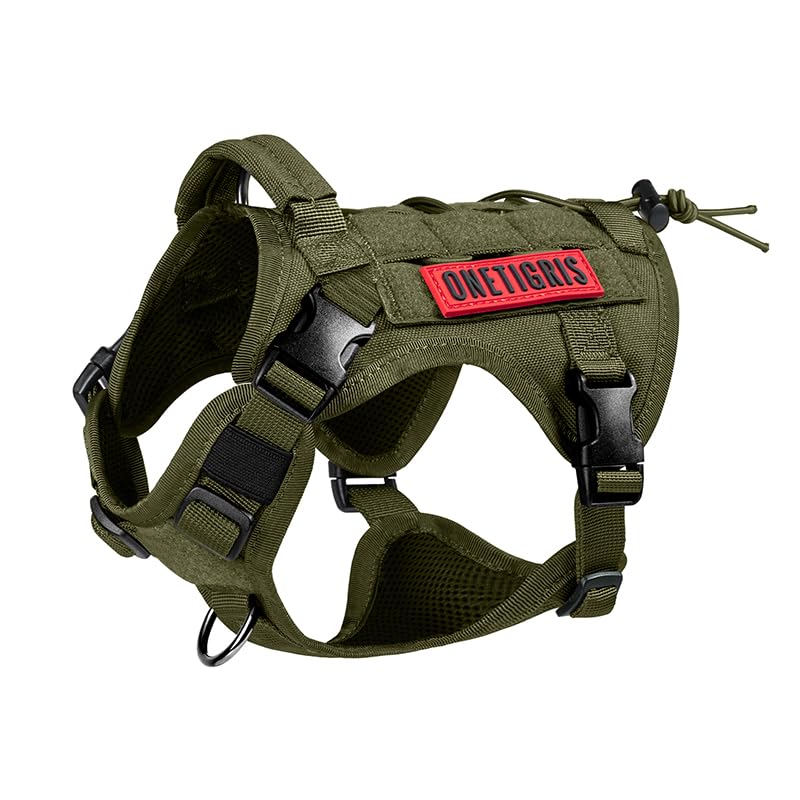 Tactical Dog Harness with Handle No (X-Small / Green)
