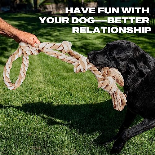 Dog Rope Toys for Large (3 Knots - Twin Tug)