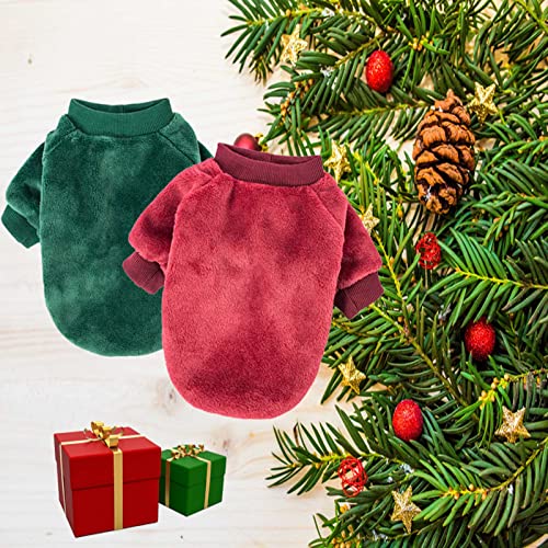 Christmas Dog Sweater (Dark red,Dark green / Medium)