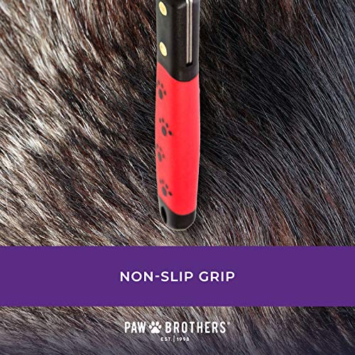 Paw Brothers 20 Blade Medium Double WideDematting Undercoat Rake for Dogs and Cats (20 Blade Medium)