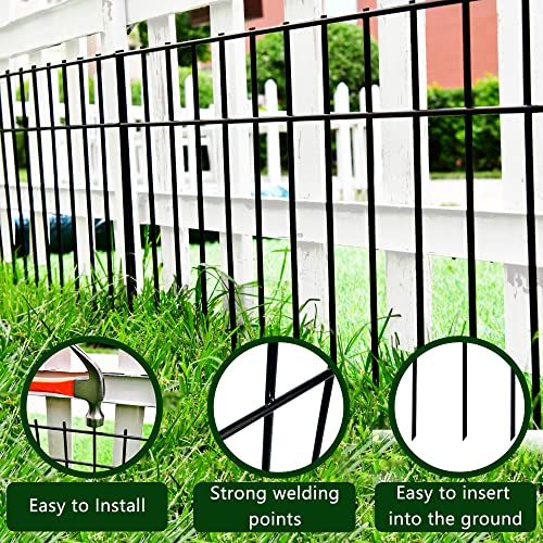 Animal Barrier Fence No Dig (15 Pack 24×15 Inch Black)