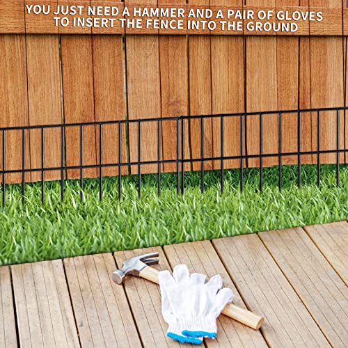 Small Medium Animal Barrier Fence (24in(L)X15in(H)-15 Pack Black / Black)