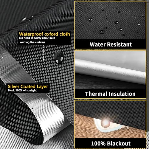 100% Portable Blackout Curtains (79in X 57in)