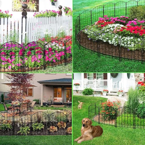 Decorative Garden Fence (Black / 17 in(H))