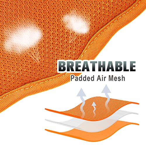 No Pull Dog Harness Large Reflective Dog Harness with Front Clip and Easy Control Handle for Walking Training Running with ID tag Pocket (Orange / Large)
