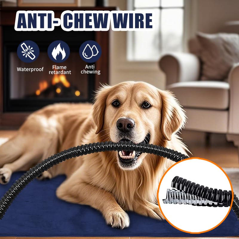 70x40CM Pet Heating Pad with Chew Resistant Cord for Cat and Dog (Medium)