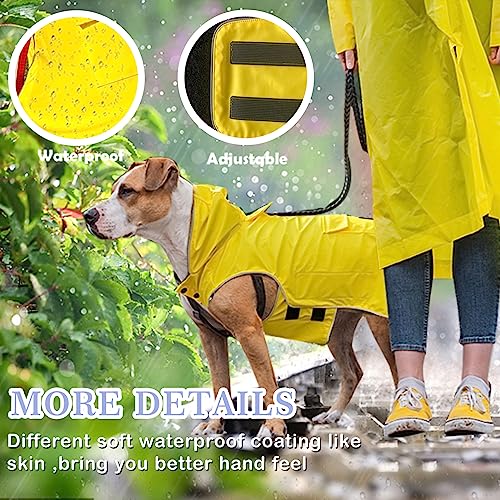 Dog Raincoat Waterproof Reflective Jacket (XX-Small / Yellow)
