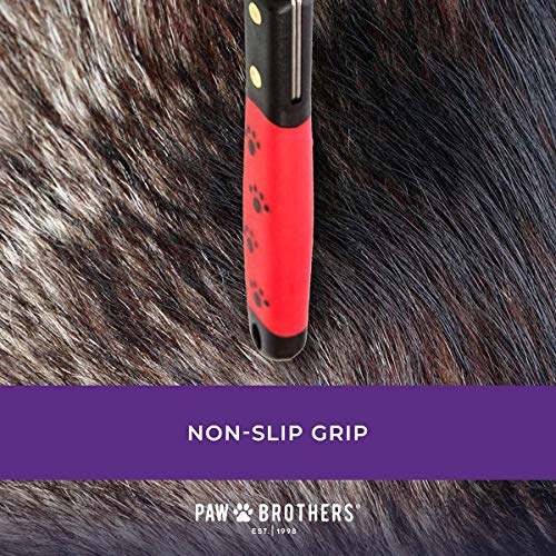 Paw Brothers 10 Blade Medium Dematting Undercoat Rake for Dogs and Cats (10 Blade Medium)