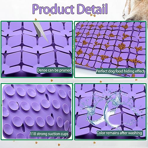 Silicone Snuffle Mat for Small Medium Dogs (Purple-M(13.2x8.3in))
