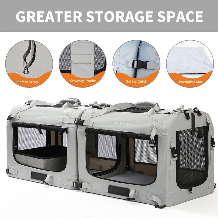 Extra Large Cat Carrier Soft Sided (Grey-2)